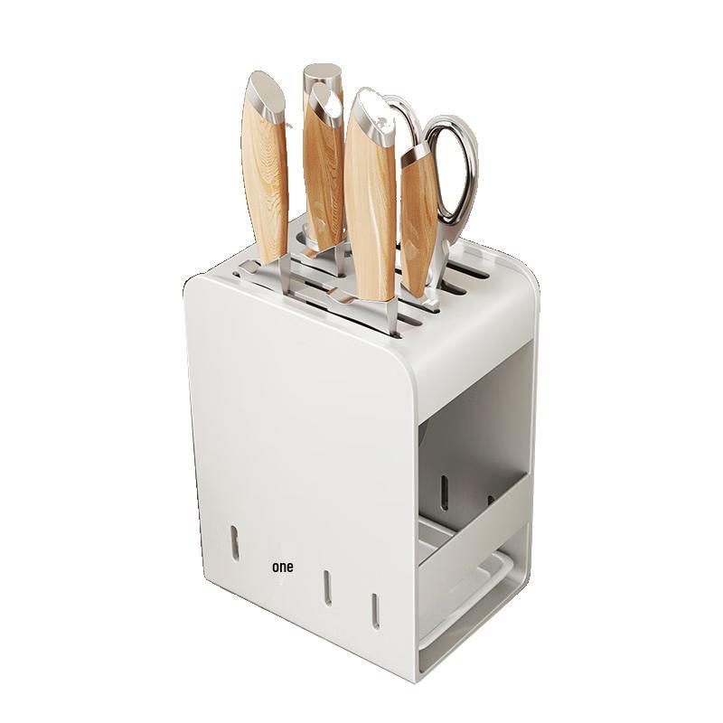 

DANSYZY H201 Stainless Steel Countertop Knife Block & Storage Rack