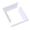 White Plastic Post Sleeve 4x4Inch Interior Diameter Base Trim Easy Install Skirt for Deck Porch Railing Column (4Pack)