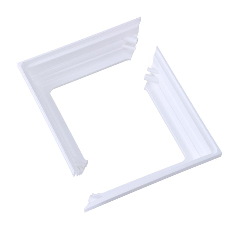 White Plastic Post Sleeve 4x4Inch Interior Diameter Base Trim Easy Install Skirt for Deck Porch Railing Column (4Pack)
