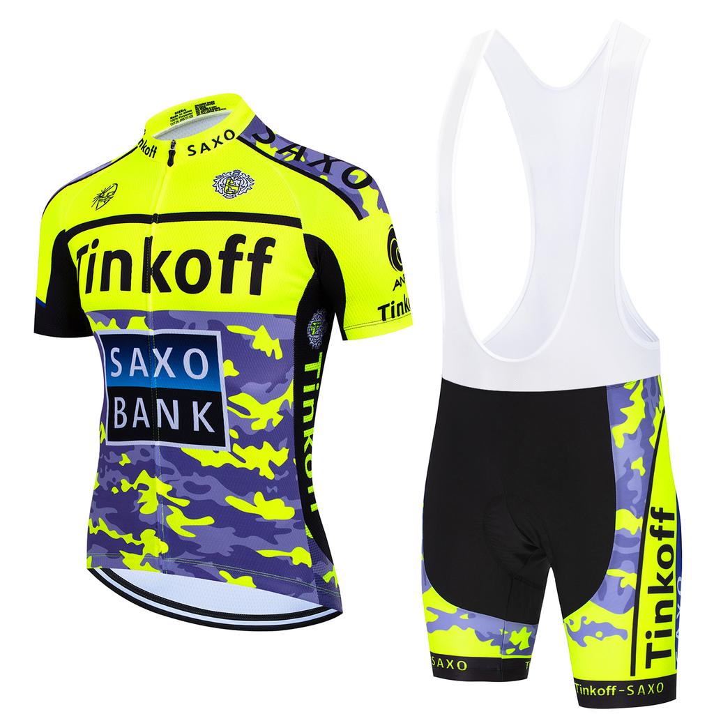 2026Tinkoff saxo bank Cycling Jersey Set Breathable Cycling Shirt Summer Cycling Clothing Mountain Bike Riding Clothes Triathlon