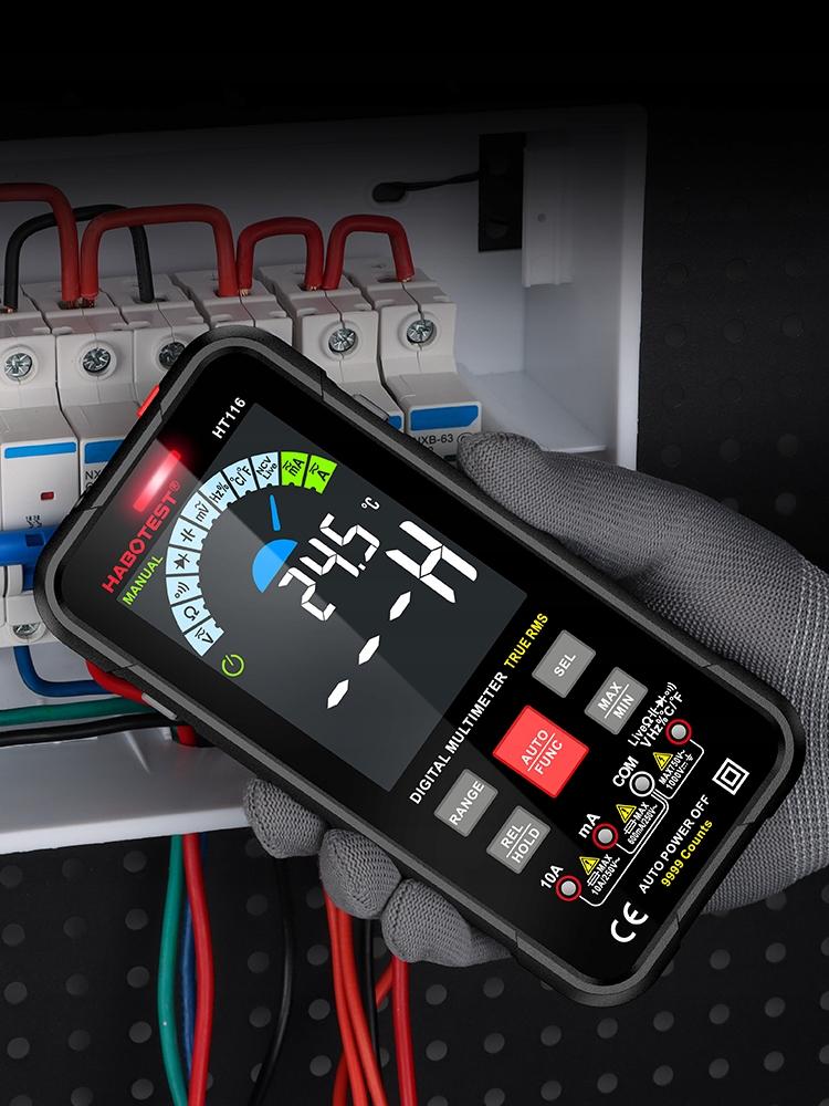 Digital Handheld Multimeter Voltage Tester True Rms Ncv + Battery Case