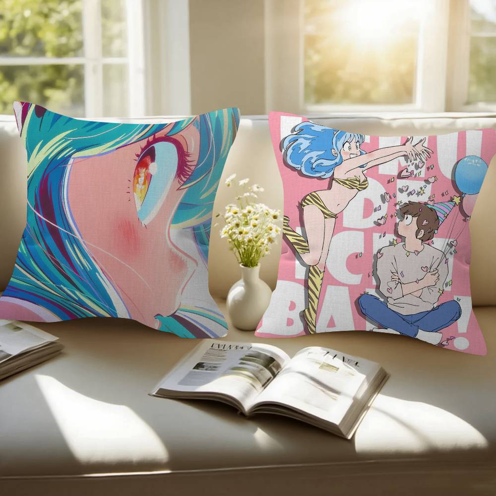 Urusei Yatsura Anime  Personalized Pillow Cover Kids Bedroom Wild Party Decor Pillowcase kid Birthday shower Gift