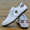 Neue Herren Freizeitschuhe Mode Schnürschuhe Leichte weiche Fahrschuhe Weiß Schwarz Erbsenschuhe Mokassins Hochwertige Herren Sneakers