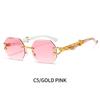 Unisex UV400 Frameless Sunglasses Elegant Business Style Sun Protection Outdoor Photography Eye Care