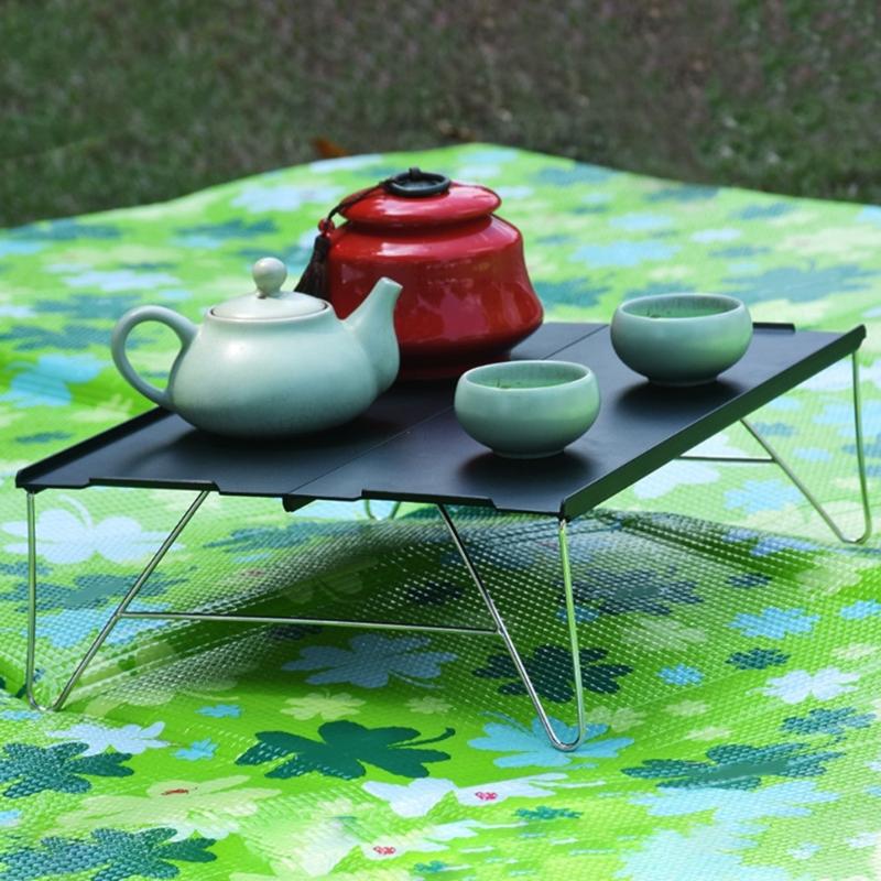 Lightweight Aluminum Tables Top Waterproof Travel Table Fold Up Table Camping Table Portable Folding Camping Side Table