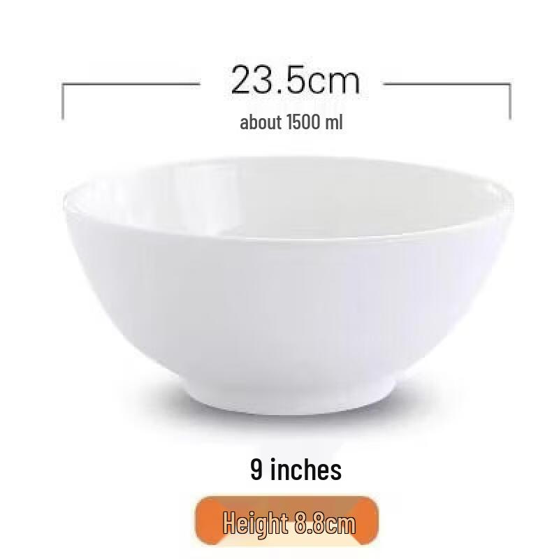 Qiwei Pure White Ceramic Multi-purpose Bowl
