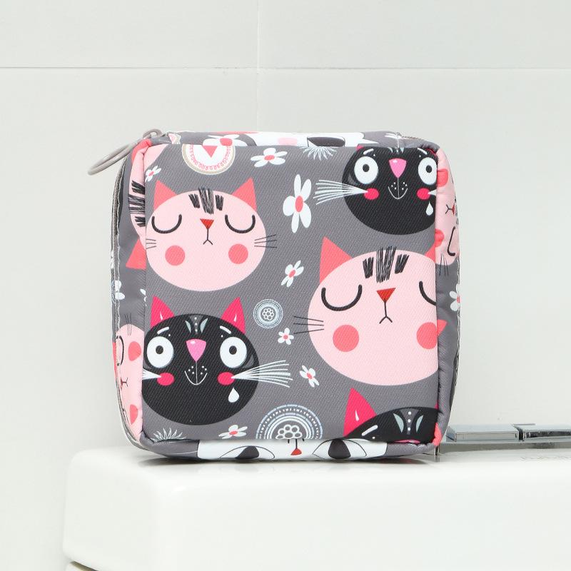 Women Travel Small Cosmetic Bag Girl Lipstick Make Up Bag Beautician Sanitary Pad Bag Case for Daily Necessities Storage Bags