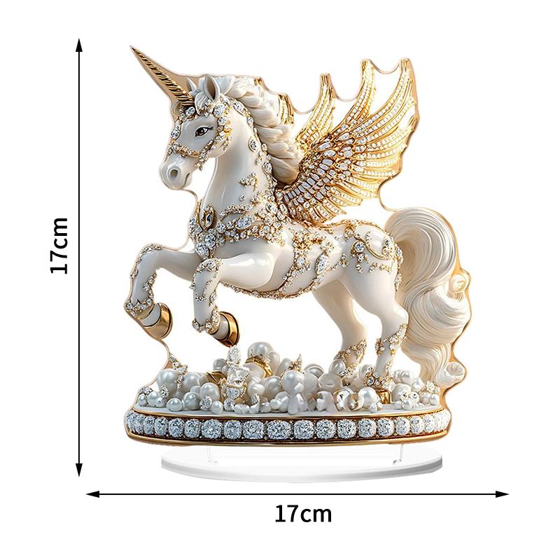 2D Acrylic Ornament 2026 Year Of The Horse Desktop Decorate Miniature Statue Pony Festival Decor Home Office New Year Gift