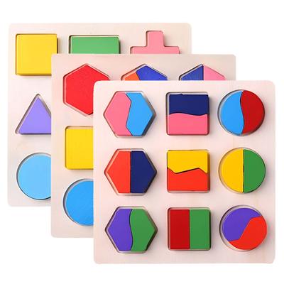 Children  Montessori Puzzles Wooden Toys for Shape Cognition Early Educational Learning Kids Games Child Birthday Gifts TMZ