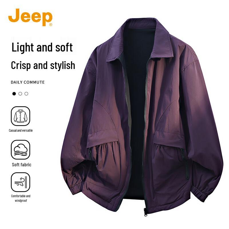 

Jeep Мужская двусторонняя повседневная куртка 2XL