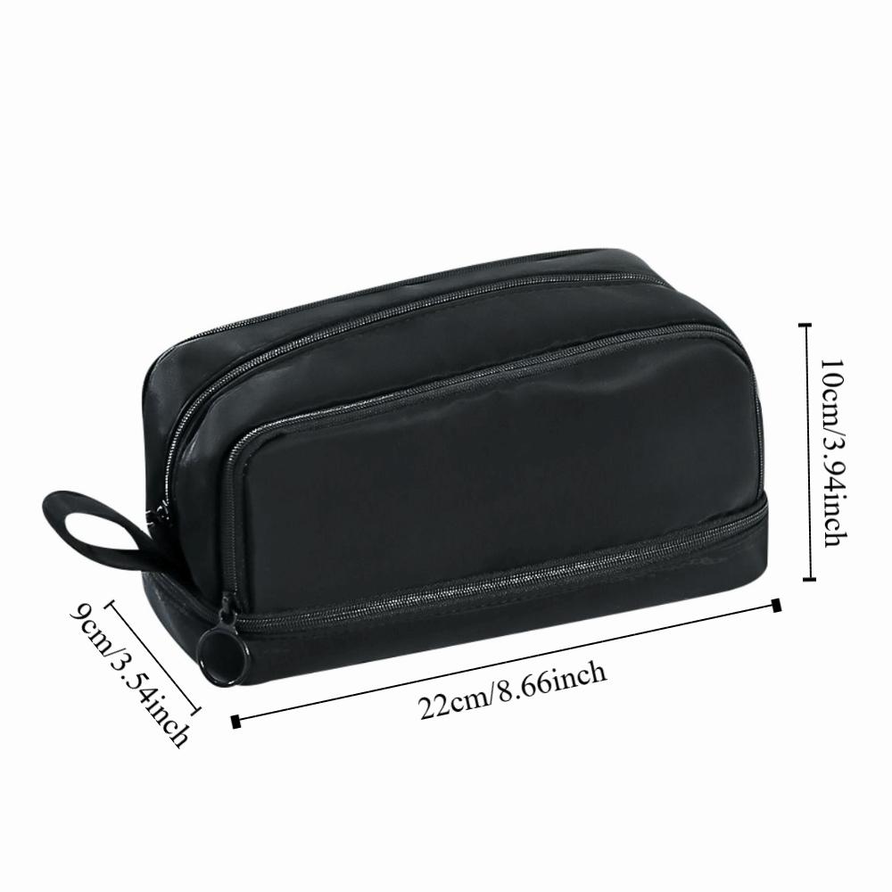 Large-Capacity Dual-side Open Pen Bag Minimalist Portable Handle Storage Pouch  Student