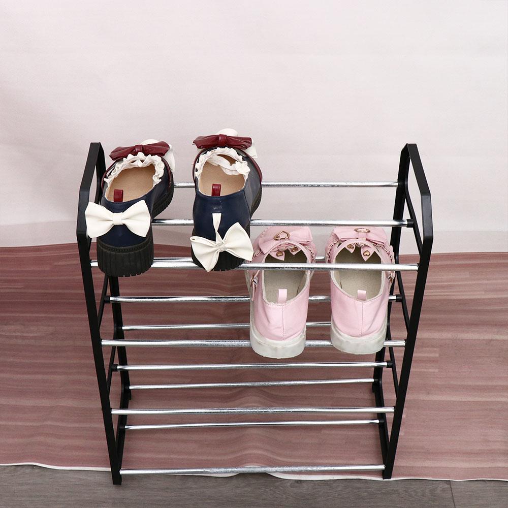 Trapezoid Assembly Shoe Rack Plastic Assembly Shoecase Simple 4 Tiers Shoe Cabinet  Dorm Room