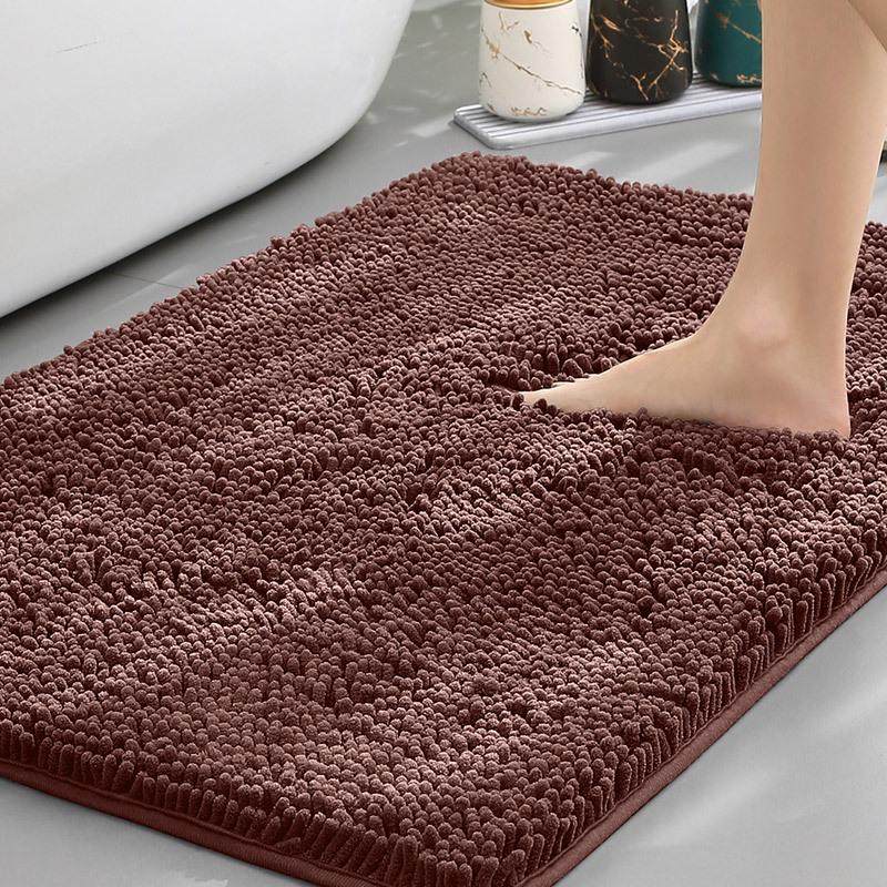 Chenille Water-Absorbent Anti-Slip Bathroom Entrance Mat