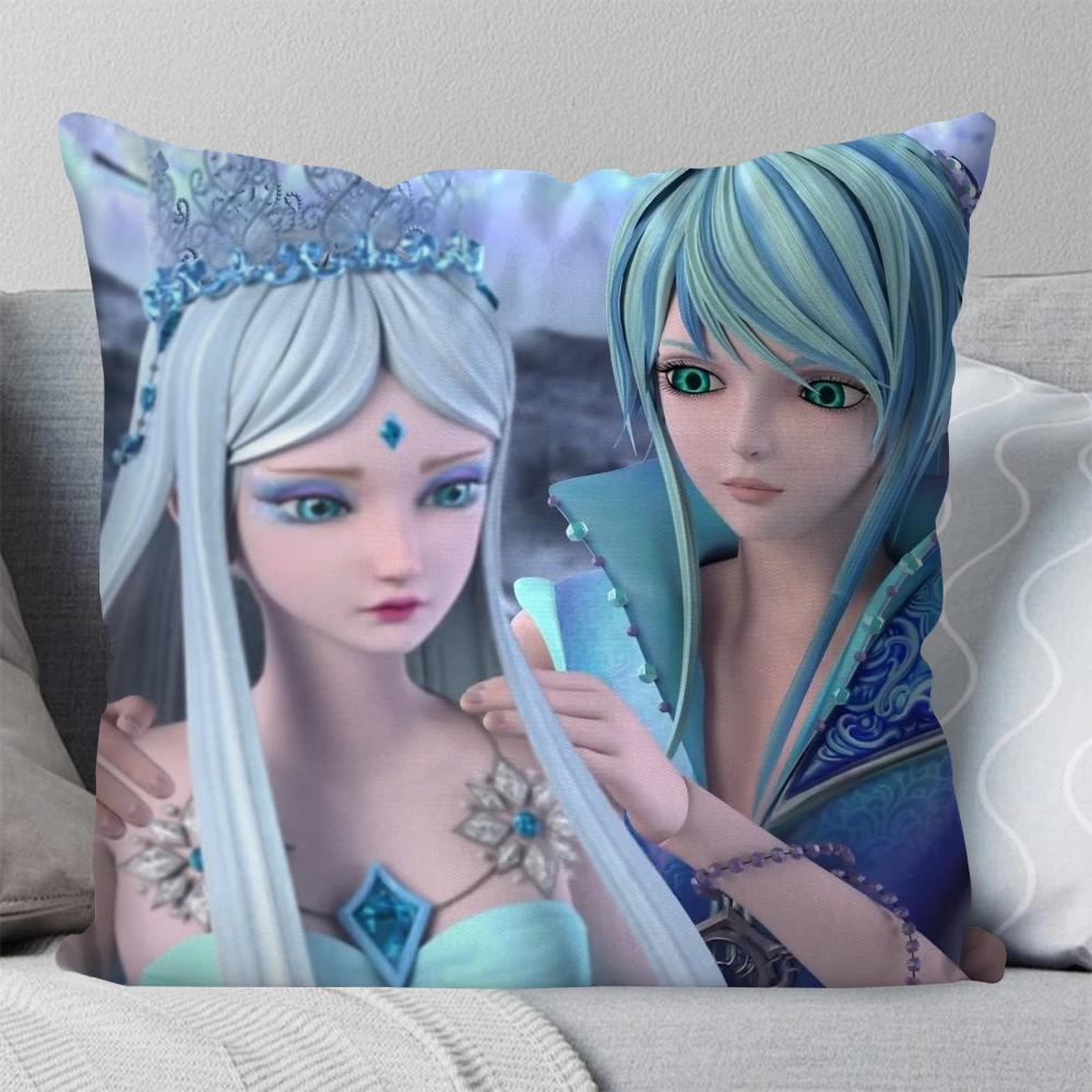 

1 шт. Наволочка для подушки с аниме и мангой Елены, квадратная подушка, для спальни, дивана, для отдыха, удобная подушка, для автомобиля, гостиной, домашнего декора, 40X40 16x16Inch