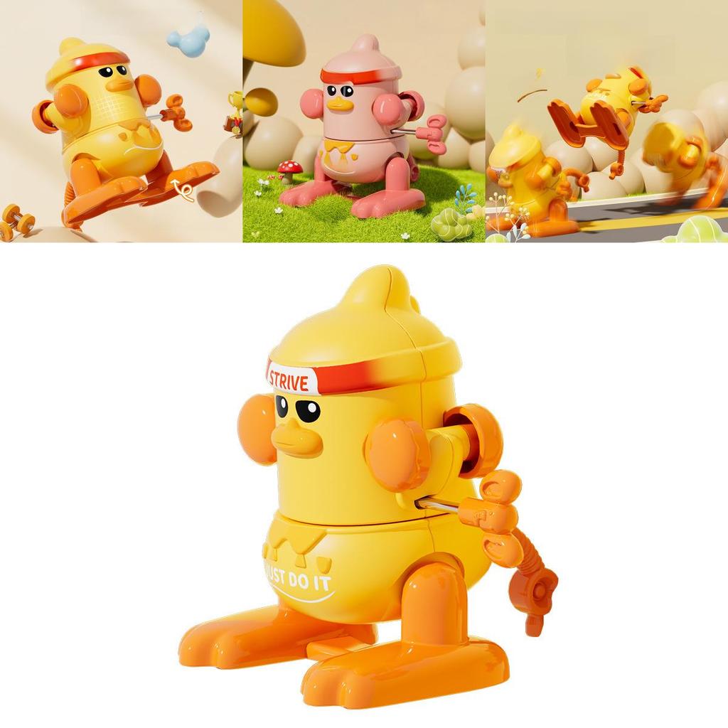 Kids Toy Mechanical Flip Duck With Linking Chain For Preschool Play And Learning