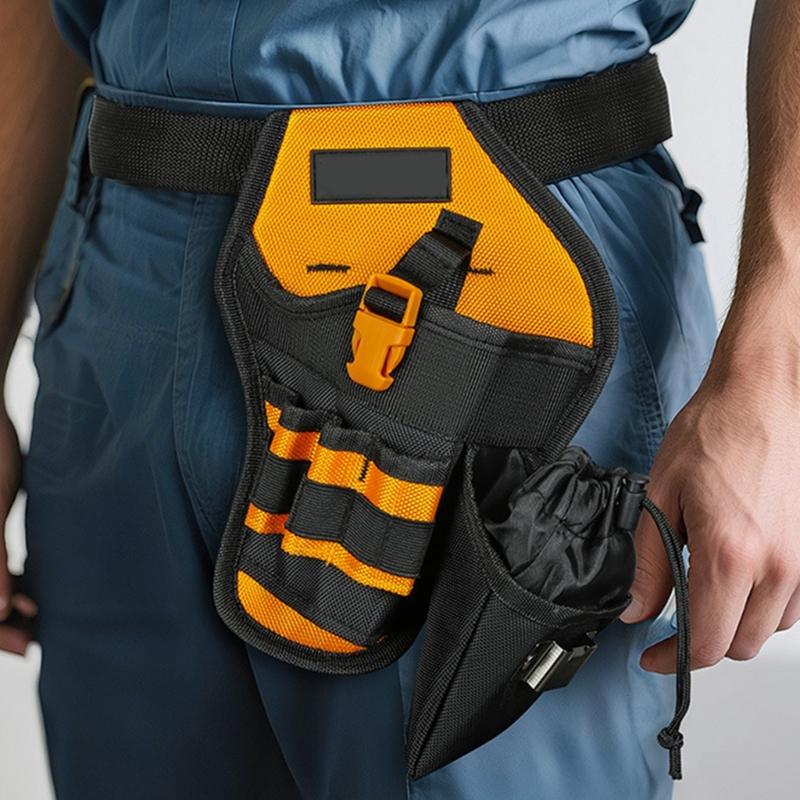 Professional Electrician Tool Pouch Organizer Waist Pack Heavy Duty Multiple Pockets Adjustable Belt For Electrical Work