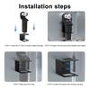 Trailer Hitch 2-Inch Tow Hook Storage Rack Heavy Duty Steel Powder-Coated Wall Mount Bracket Rear Bumper Tow Hook