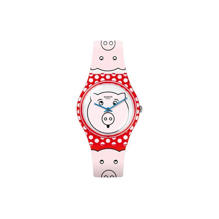 Swatch Originals Series Quartz Movement 30M Water Resistant Watch 34Mm White Dial Plastic Case Women watches GR169 Multicolor