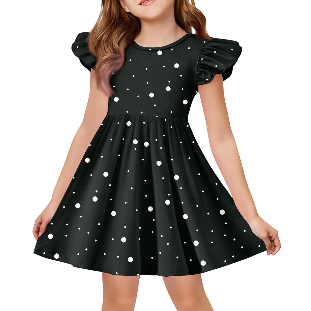 Girls' Summer Princess Dress - A-Line T-Shirt Dress Easter Day