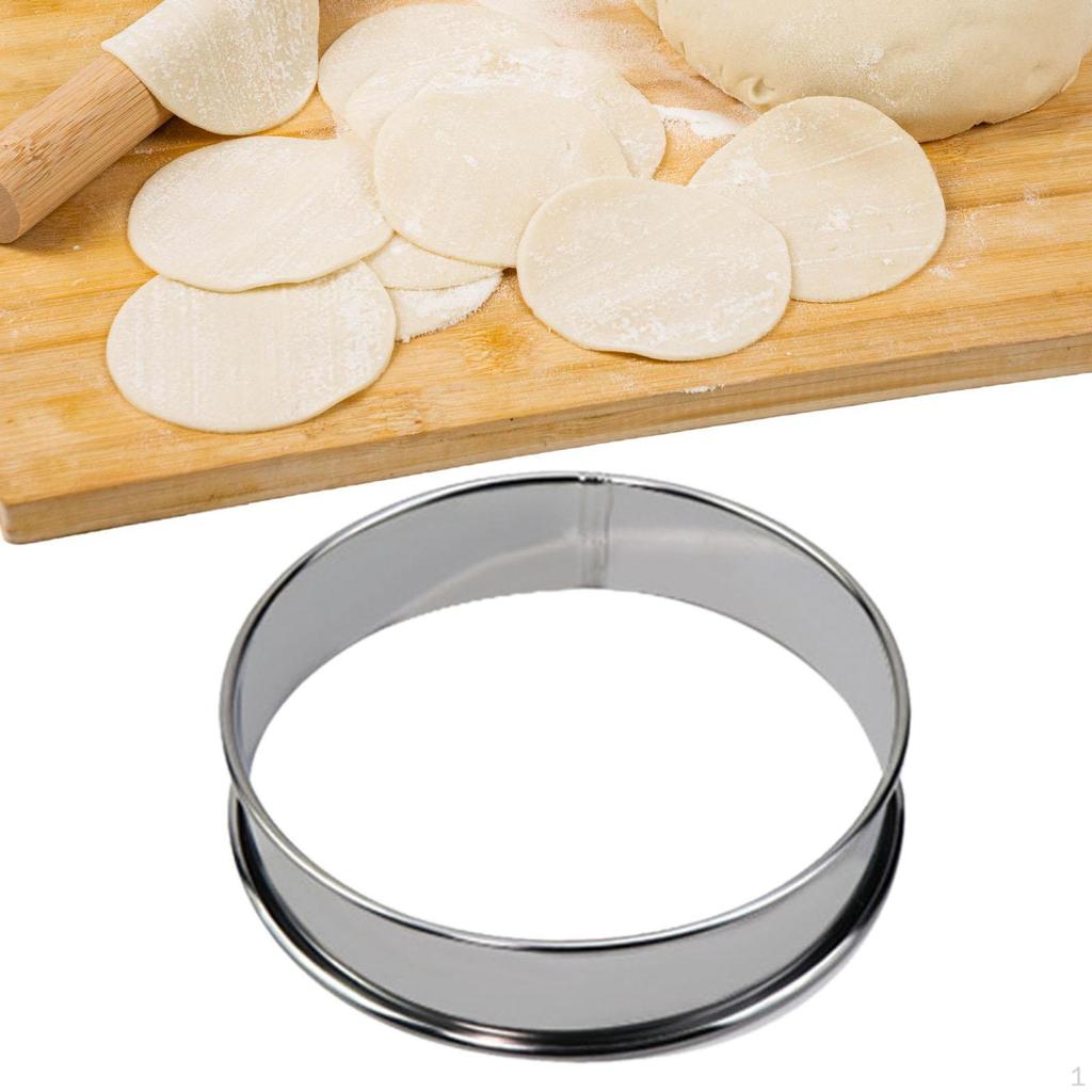 Crumpet Rings Double Rolled Tart Fondant Cutter Tool Biscuit Making Metal Cooking Round