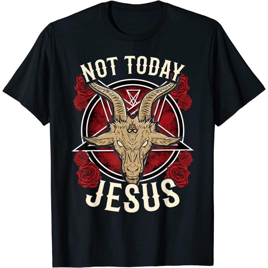 

HATANSE Not Today Jesus I Satanic Atheist T-Shirt XXXXXL різнокольоровий