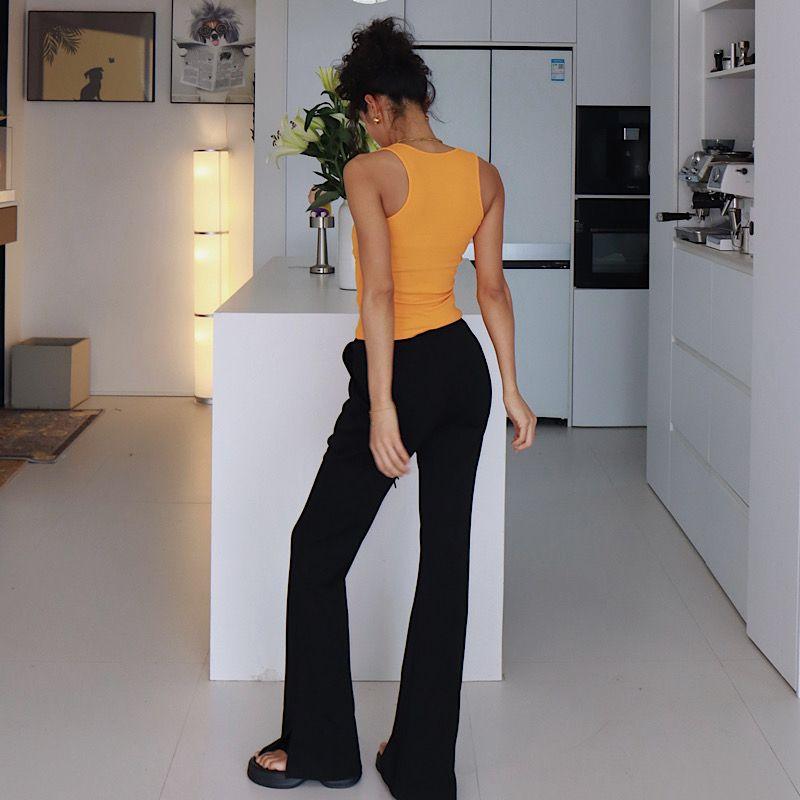 Akiyo Studio Western Style Gyaru High Waist Slimming Bootcut Trousers Women Slim Fit Casual All-matching Trousers