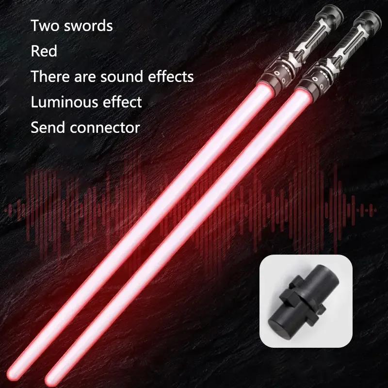 Colorful Extendable Glowing Sword Toy with Flashing Lights, Red Blue Light Up for Children Cosplay Cool Flashing Sword Toys Gift