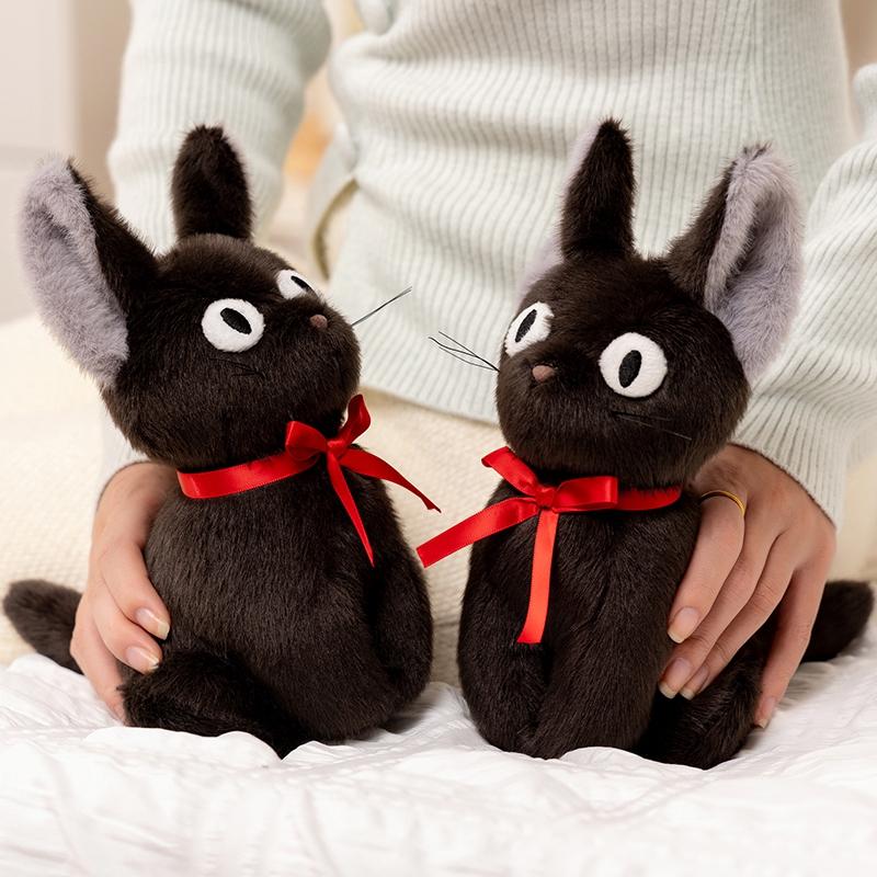 New Witch Little Black Cat Kawaii Stuffed Plush Toy Handmade Doll Cartoon Anime Black Witch Cat JiJi Plushies Toys Kid Gift
