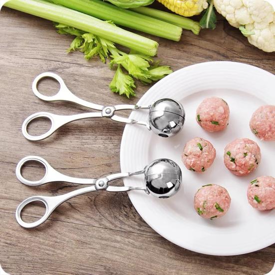 Stainless Steel Meatball Maker Fish Ball Rice Making Mold for Round