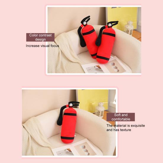 Fire-Extinguisher Plush Toy Soft Sofa Neck & Back Cushion Cartoon Cylindrical