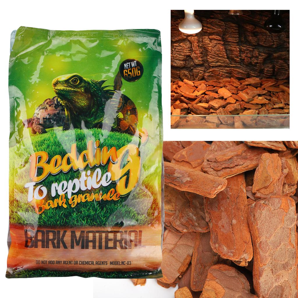 650g Bag Forest Terrain Bark Fine Chips Natural Wood Log Terrain Substrate for ReptilesLarge Particles