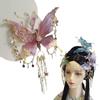 Bunter Schmetterlings-Quasten-Haarclip Süßes Meerjungfrauen-Haarschmuck Schmetterlings-Haarkralle Retro-Stil