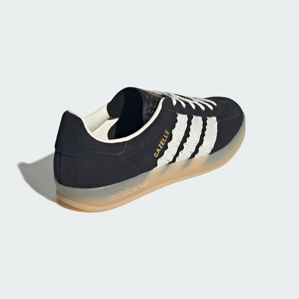 JS1412 adidas Originals Gazelle Indoor Core Black Cream White Gum (Women's)