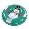 Snow Tube Cold Resistance Heavy Duty Thickened Inflatable Snow Tube Sled with Dual Handles for Whole Family Green