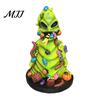 Secret Room Gothic Decor Rotting Creature Halloween Figurines, Green Horror Statue with Colorful Worms, Resin Yard Party Props for Patio Garden Indoor