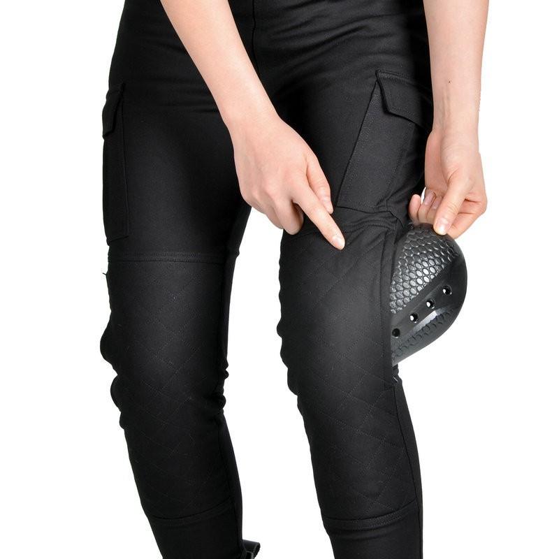 Womens Motorcycle Riding Pants With Multi-Pockets Retro Style Anti-Fall Abrasion-Resistant Long Leg Design Silicone Grip