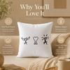 Fashion A‑AAAMIPARISSS Cushion Cover Double-Sided Printed Pillow Cover Hypoallergenic Dust-Mite Proof