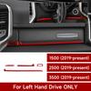 BBP1 For Dodge RAM 1500 2500 3500 2019-2026 Car Center Console Red Line Decorative Strip ABS Interior Sticker Trim Accessories