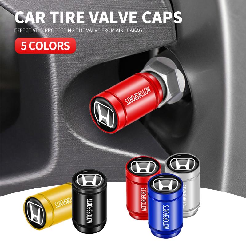 4Pcs 3D Aluminum Alloy Car Wheel Tire Air Valve Dust Caps Rim Accessories for Honda Mugen Power Civic Accord CRV Hrv Jazz aij256