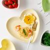 Nordic Irregular Heart-shaped Ceramic Dinner Plate Breakfast Dessert Bowl Exquisite Heart Dinner Dish Kitchen Utensils Art Decor