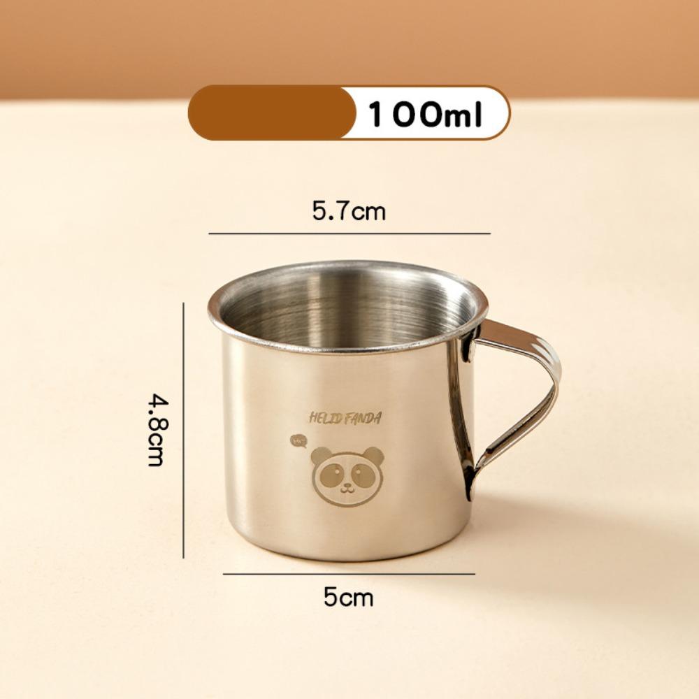 304 Stainless Steel Tea Milk Cup with Handle Children's Cup New Baby Milk Cup