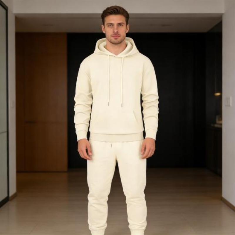 Men's Hooded Sweatsuit 2 Piece Set Long Sleeve Hoodie Sweatshirt And Jogger Sweatpants Set Casual Track Suits Outfits