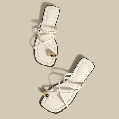 Summer Sexy Flip-Flop Women's Slippers New Fashion Fashion Clip Toe Flat Flip-Flops Outdoor Slippers Flat Casual Beach Sandalies