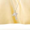 Cross Star Moon Luxurious Diamond Necklace for Women - Versatile Clavicle Chain in Titanium Steel