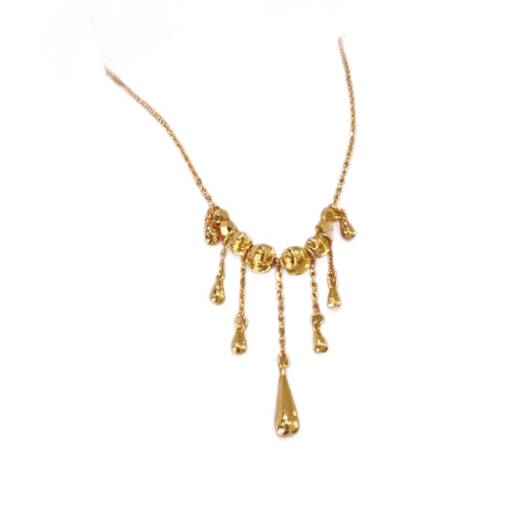 Xiaohongshu Style Vietnamese Cat's Eye Tassel Necklace – Women's French Light Luxury