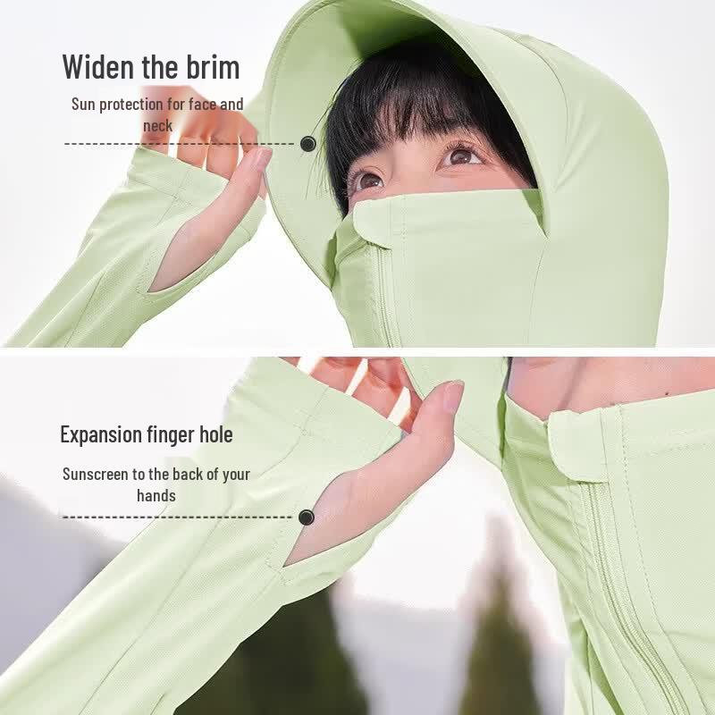 MINISO Women's Lightweight UV Protection Ice Silk Sun Hoodie