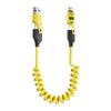 65W Spring Retractable 4-in-1 Charging Cable for iPhone 16 & Huawei Phones