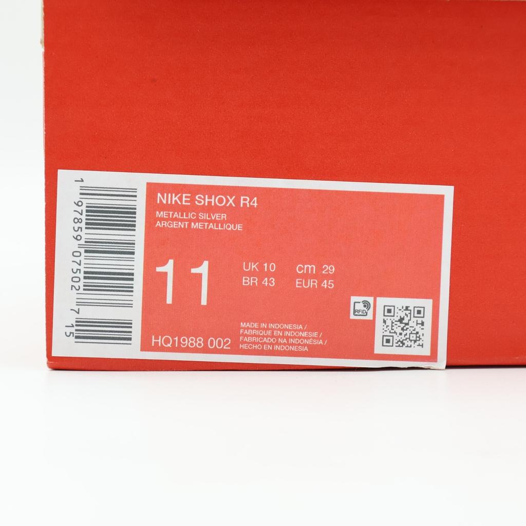 HQ1988-002 Nike Shox R4 Metallic Silver Red (2025) (Men's)