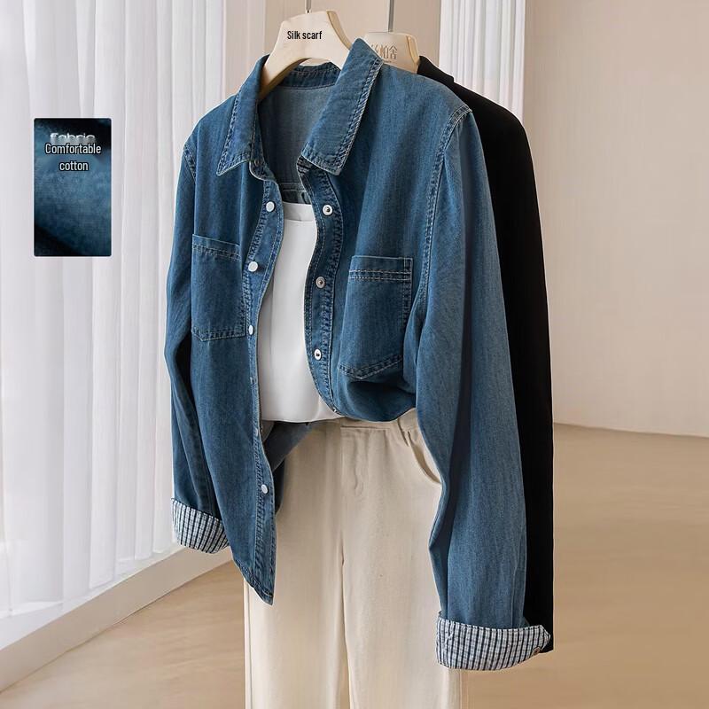 Женская свободная джинсовая куртка Sibaishe, с эффектом стирки S