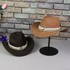 Atmungsaktive Western-Cowboy-Kappe Woll-Cowgirl-Visierkappe Modischer Sonnenschutz Ritterhut Damen